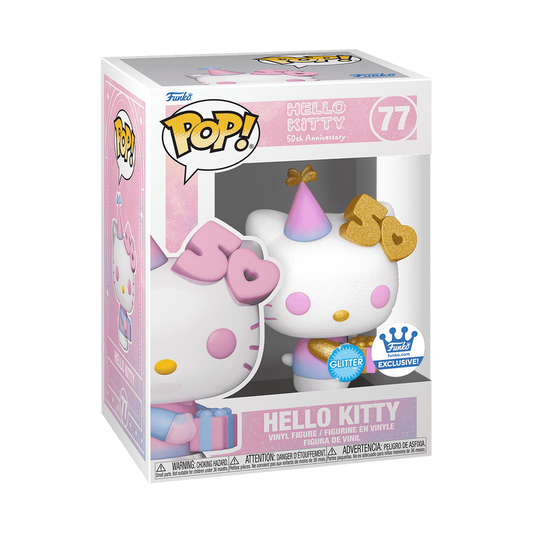 POP! HELLO KITTY WITH PRESENT (50TH ANNIVERSARY) (GLITTER)