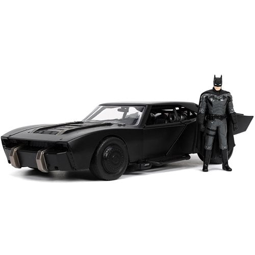 The Batman 2021 Batmobile 1:24 Scale Die-Cast Metal Vehicle with Figure