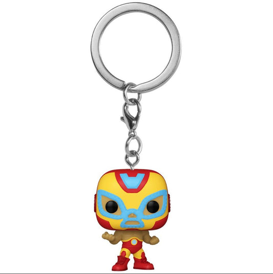 Marvel Luchadores El Heroe Iron Man Pocket Pop! Key Chain