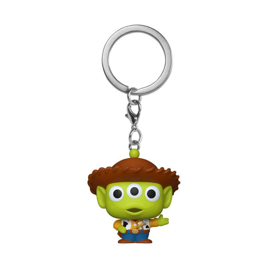 Pixar 25th Anniversary Alien Remix Woody Pop! Key Chain