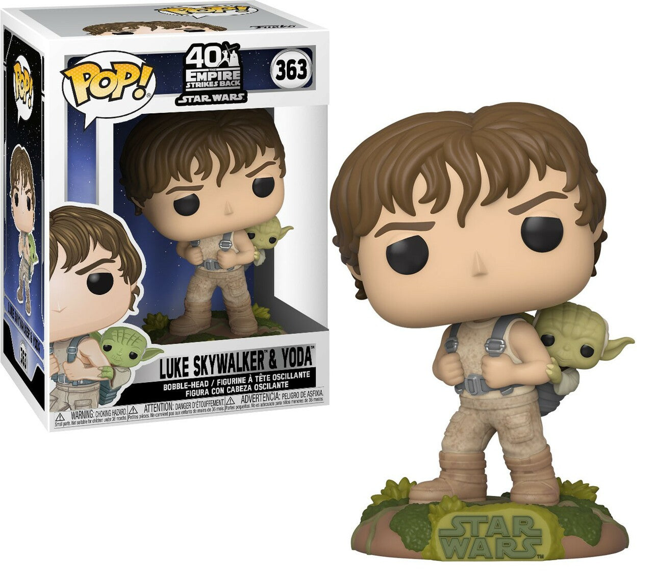 POP! Star Wars - Training Luke w/ Yoda Bobblehead Figure