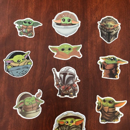 Baby Yoda Stickers - 10 pack