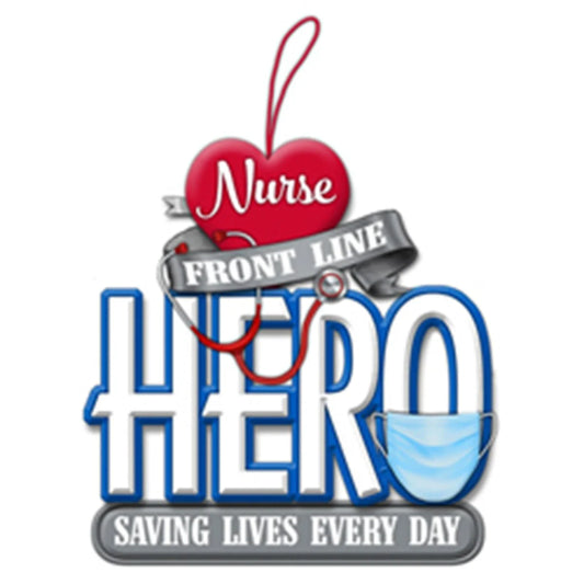 Front Line Nurse Hero 3 1/4-Inch Resin Ornament